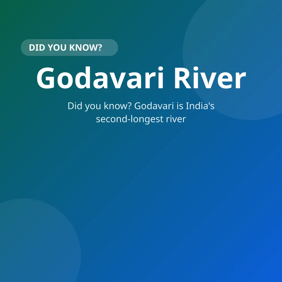 Did you know? Godavari is India's second-longest river